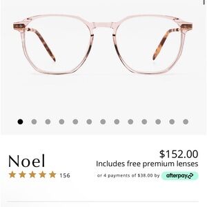 NWOT Diff blue light blockers NOEL - Rose Crystal
